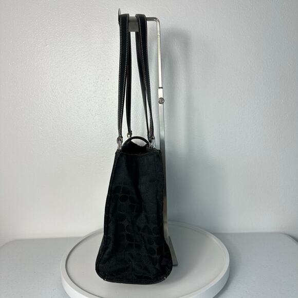 Kate Spade Bag Vintage Tote Shoulder Bag Nylon Fabric Leather Black - Picture 10 of 13